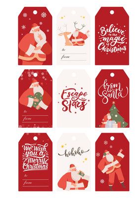 Santa Gift Tags Printable, Santa Gift Tags, Christmas Gift Tags Printable, Holiday Gift Tags, Santa Gifts, Gift Tags Printable, Holiday Christmas Gifts, Christmas Gift Tags, Santa Christmas