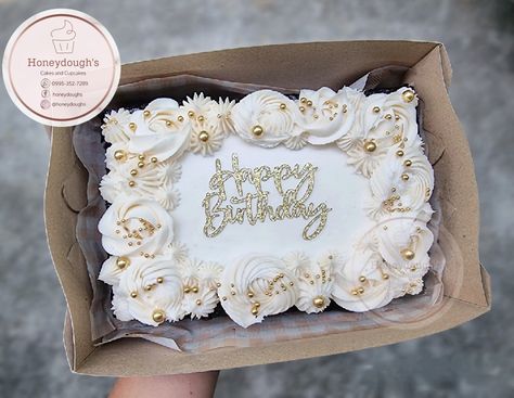 Birthday Sheet Cake For Women, Cake 50th Birthday, White Sheet Cake, White Sheet Cakes, Birthday Sheet Cake, Cake For Women, Birthday Sheet Cakes, Gold Sheets, White Sheet