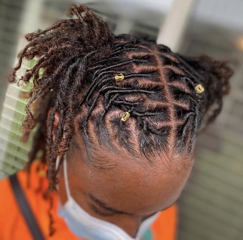 Starter locs retwist. Starter locs styles. #combcoils #starterlocs #womenwithlocs #starterlocsstyle Starter Loc Coil Styles, Styles On Starter Locs, Two Braid Loc Styles, Short Locs Hairstyles Half Up Half Down, Loc Styles Starter Locs, Coil Starter Locs Styles, Barrel Twist On Short Locs, First Retwist Starter Locs Style, Hairstyles For Short Dreadlocks