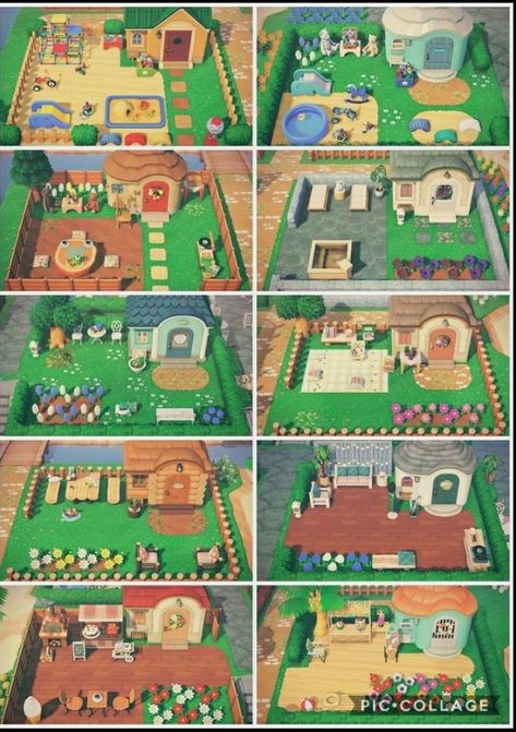 Bluebear Animal Crossing Yard, Acnh Neighborhoods Ideas, Animal Crossing Neighborhood Ideas, Acnh Neighborhoods, Acnh Neighborhood Designs, Acnh Neighborhoods Layouts, Nightcore Anime, Neighborhood Ideas, Yard Ideas Acnh