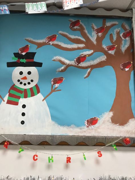 Winter Charts For Preschool, Notice Board Decoration, Winter Board, Prek Crafts, Winter Bulletin, Snow Party, Winter Bulletin Boards, Door Decorating Contest, Winter Projects