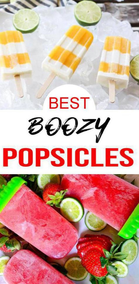 9 Boozy Popsicles – BEST Alcoholic Popsicles Recipes - Easy Ideas – How To Make Boozy Popsicles Vodka Popsicles Recipes, Alcohol Popsicles Recipes, Easy Frozen Alcoholic Drinks, Birthday Popsicles, Adult Popsicles Recipes, Cocktail Popsicles, Vodka Popsicles, Frozen Popsicle Recipes, Paletas Recipes