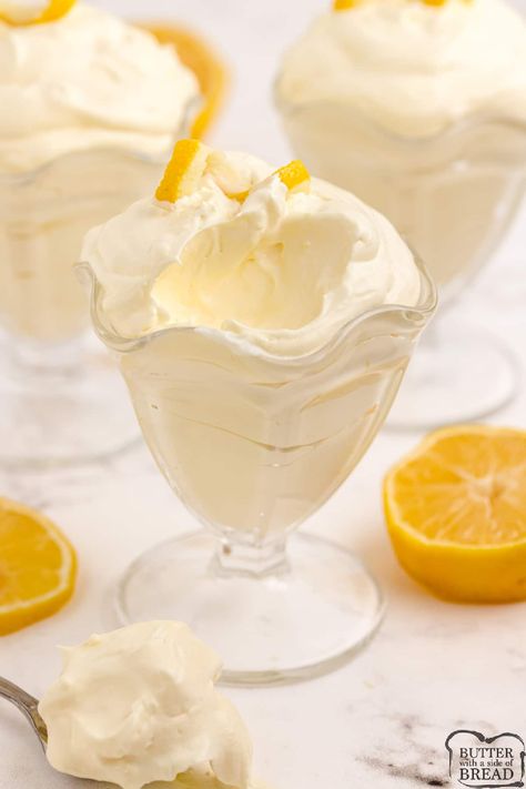 Creative Jello Ideas, Low Fat Lemon Desserts, Lemon Jello Desserts, Lemon Parfait Desserts, Lemon Cottage Cheese Dessert, Lemon Pudding Dessert, Lemon Pudding Recipes, Lemon Fluff, Mothers Day Cake Ideas Simple