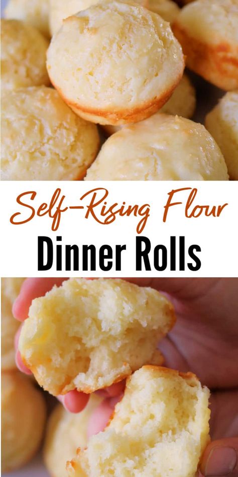 Quick Rolls No Yeast, Rolls With Self Rising Flour, Easy No Yeast Dinner Rolls, Quick Yeast Rolls, Yeast Dinner Rolls, Classic Scones Recipe, Bread Flour Recipe, Quick Dinner Rolls, Easy Yeast Rolls