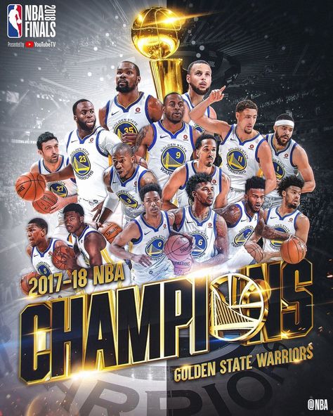 2017-18 NBA Champions Golden State Warriors Golden State Warriors Basketball, Splash Brothers, Warriors Basketball, Basketball History, Nba Art, Basketball Is Life, Nba Championships, Sports Graphic Design, Nba Champions