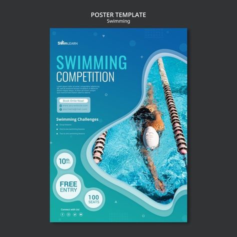 Swimming Posters, Sports Advertising, Art Classroom Decor, Graphic Design Infographic, Graphisches Design, Graphic Design Student, Competitive Swimming, Email Design Inspiration, Plakat Design