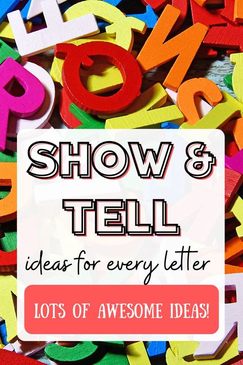 Letter Of The Week Activities Kindergarten, Alphabet Show And Tell Ideas, Literacy Week Ideas Preschool, Letter A Show And Tell Ideas, Show And Tell Letter A, Kindergarten Show And Tell Ideas, Alphabet Party Preschool, Preschool Show And Tell Ideas, Alphabet Theme Preschool