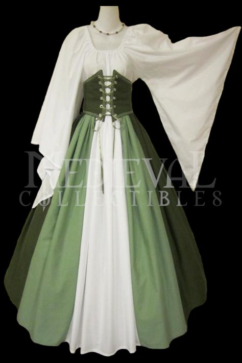 Midevil maidens dress Commoner Dress Medieval, Simple Midevil Dress, Maiden Dress Medieval, Mideavel Dresses, Renesance Dress, Medival Dresses Aesthetic, Midevil Costumes, Midevil Outfits, Witch Outfit Ideas