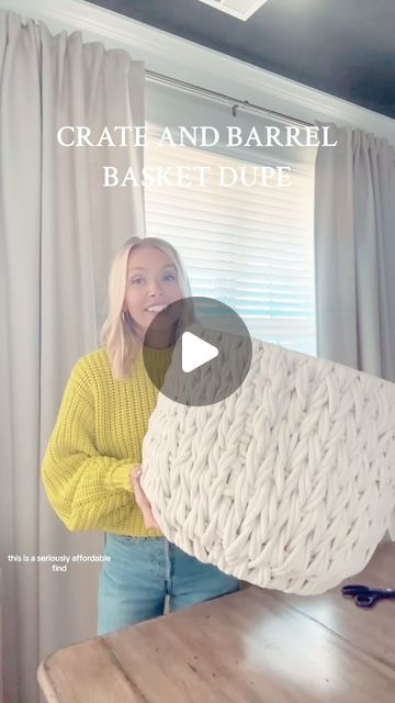 82K views · 1.7K likes | Brittney Gloer on Instagram: "THE LOOKALIKE OF ALL LOOKALIKES. 😍😍😍 I own too many of these Crate & Barrel-esque baskets to count. Available in all colors at time of posting. 

#crateandbarrel #inspiredby #homedecor #walmartfinds #viralfinds #affordable"