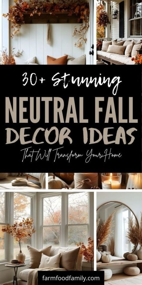 30 Affordable Neutral Fall Decor Ideas for a Stylish Autumn Home 64 Fall Decor Interior Design, Neutral Fall Coffee Table Decor, Spanish Fall Decor, Thanksgiving Neutral Decor, Fall Small Home Decor, Fall Corner Shelf Decor, Half Moon Basket Decor Ideas, Fall Neutral Home Decor, Modern Fall Living Room Decor