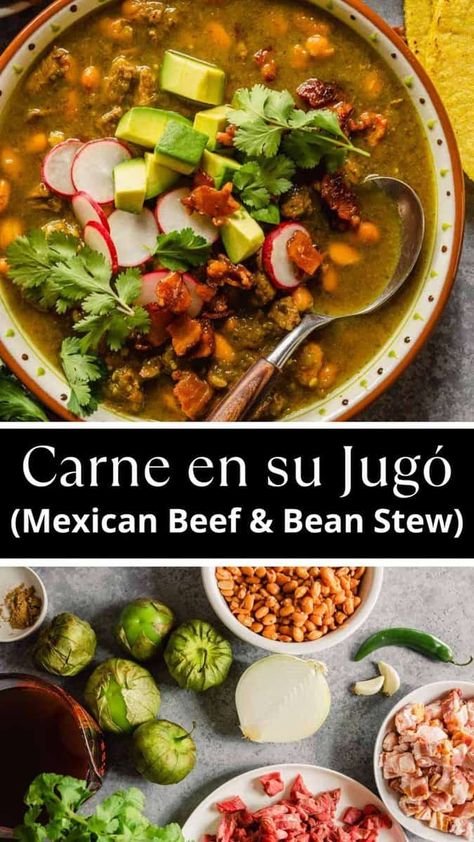 Pinto Beans Soup, Tequila Restaurant, Mexican Beef Soup, Mexican Beef Stew, Charro Beans, Healthy Beef Recipes, Carne Guisada, Mexican Beef, Mexican Soup