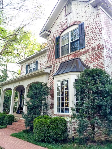 Like the look of sand-blasted brick exterior on this Columbus home. | carrie bradshaw lied home Casa Vintage, Hus Inspiration, Painted Brick, House Goals, Exterior Brick, Pretty House, Brick House, Home N Decor, 인테리어 디자인