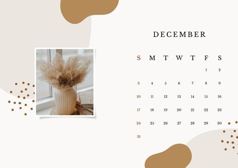 Boho 2023, 2023 Calendar Template, Minimal Quotes, Brown Minimalist, Minimalist Vintage, Calendar 2023, 2023 Calendar, Calendar Templates, Photo Collage Template