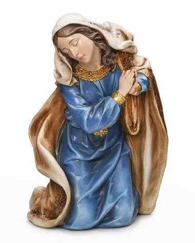 HFA0A Fontanini 12.25"H Mary 19" Scale Nativity Figure Mark Roberts Christmas, Fontanini Nativity, Nativity Scene Sets, Nativity Stable, Spiritual Home Decor, Christmas Pageant, Katherine's Collection, Christmas Tabletop Decor, Angel Doll