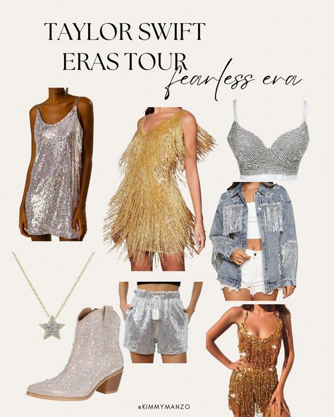 Taylor Swift Concert Outfit Glitter, Eras Tour Outfits Glitter, Fearless Taylor Swift Outfits Concert, Taylor Swift Outfits Concert Fearless, Taylor Swift Eras Fearless, Taylor Swift Fearless Era Outfits, Taylor Swift Eras Tour Outfits Fearless, Taylor Swift Concert Outfit Fearless, Fearless Era Outfits