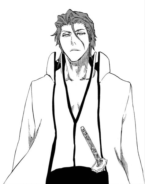 Manga Bleach Pfp, Aizen Sosuke Black And White, Aizen Sosuke Manga Panel, Aizen Sosuke Manga Wallpaper, Aizen Sosuke Drawing, Aizen Pfp Manga, Bleach Manga Aizen, Aizen Manga Icon, Sosuke Aizen Manga