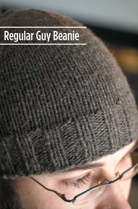 Regular Guy Beanie – Free Beanie Knitting Pattern | Excerpts From My Cranium -- knit on straight needles then sew up Mens Hat Knitting Pattern, Mens Knit Beanie, Beanie Pattern Free, Beanie Knitting Pattern, Beanie Knitting Patterns Free, Knit Beanie Pattern, Beanie Knitting, Beanie Outfit, Hat Patterns Free