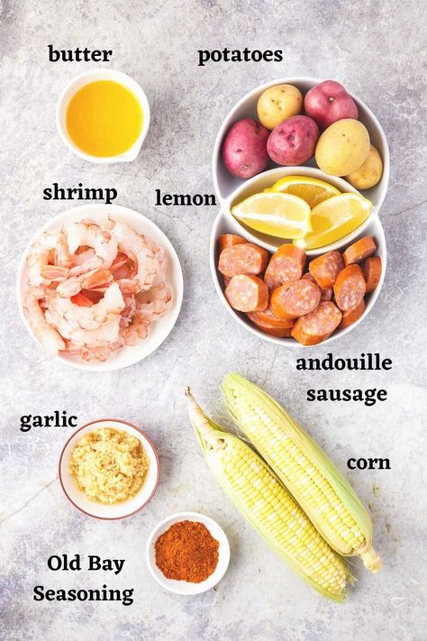 Sheet Pan Shrimp Boil (in the oven) Shrimp Boil In The Oven, Seafood Broil In Oven, Sheet Pan Shrimp Boil, Shrimp Boil In Oven, Seafood Broil, Shrimp In The Oven, Broiled Shrimp, Shrimp Boil Recipe, Seafood Boil Recipes