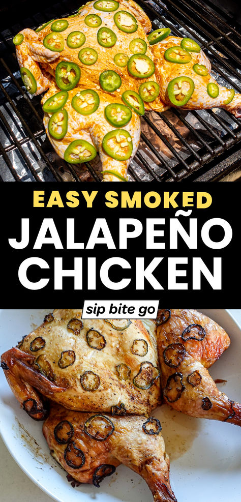 Smoked Spatchcock Chicken with Jalapenos Recipe Before and After Spatchcock Chicken Traeger, Keto Traeger Recipes, Smoked Spatchcock Chicken, Pizza Pasta Recipe, Traeger Smoker, Smoked Recipes, Sous Vide Steak, Frozen Steak, Lobster Recipes Tail