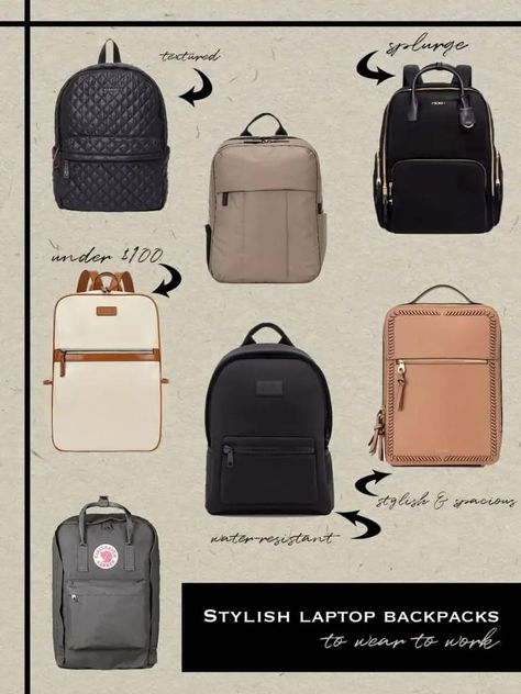 Fancy Backpacks For Women, Classy Backpacks For Women, Work Backpacks For Women, Laptop Backpack Women Work, Backpacks For College Women, Work Bags For Women Backpacks, Laptop Backpacks For Women, Backpack Outfits Women Work, Women’s Backpacks