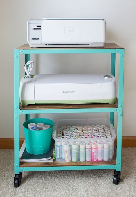 Printer Cart, Craft Room Furniture, Dream Craft Room, Craft Room Design, Dekorasi Kamar Tidur, Scrapbook Room, Home Office Storage, Office Crafts, Craft Room Storage