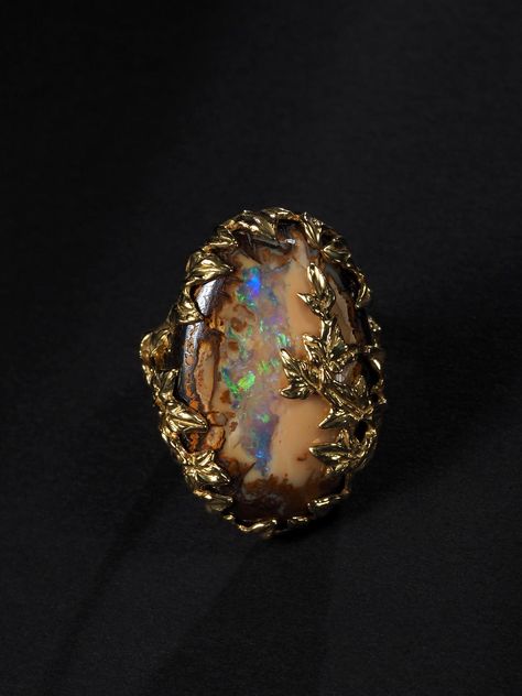 Luxury Formal Opal Ring With Prong Setting, Uncut Opal Ring, Luxury Heirloom Oval Gemstones, Victorian Opal Cluster Ring, Light Knight, Ivy Ring, Whimsical Jewelry, Jewel Wedding, Tilda Swinton