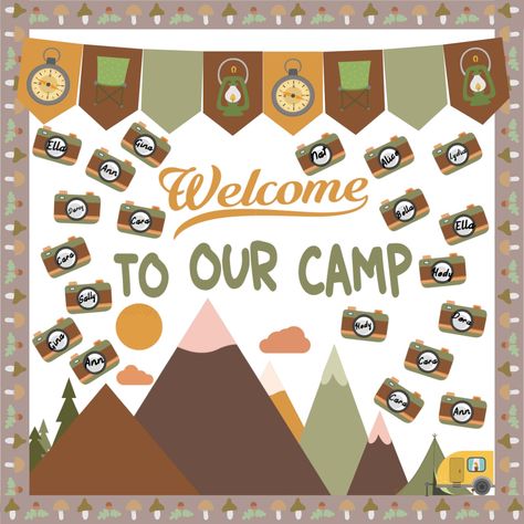 PRICES MAY VARY. Comprehensive Set: The camping themed classroom decorations kit includes 71 pieces of paper cutouts featuring tents, moutains, camping lanterns and trees, along with 100 pieces glue dots. This diverse assortment ensures you have everything needed to create a captivating woodland camping scene in your classroom, sparking students' imaginations and interest in nature and outdoor adventures. Versatile Usage: These welcome classroom bulletin board decors are perfect for a variety of Camping Bulletin Board, Camping Bulletin Boards, Teacher School Supplies, Class Door Decorations, Woodland Camping, Camping Classroom, Sunday School Rooms, Door Wall Decor, Camping Theme Classroom