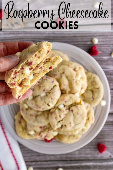 Raspberry Cheesecake Cookies With Fresh Raspberries, White Raspberry Cookies, Subway Raspberry Cookies, Subway Strawberry Cheesecake Cookies, Subway's Raspberry Cheesecake Cookies, Rasberry Cookie Subway, Copycat Subway Raspberry Cheesecake Cookies, Raspberry Crumble Cookies Recipe, Subway Raspberry White Chocolate Cookies