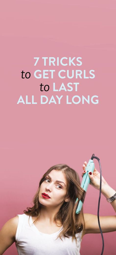 How to get curls to last all day long even if you have fine hair Get Curls To Stay All Day, How To Style Curled Hair, Make Curls Last All Day, How To Make Your Curls Last All Day, How To Make Curls Last All Day, Lasting Curls, Hair Curls, Long Lasting Curls, Thicker Hair