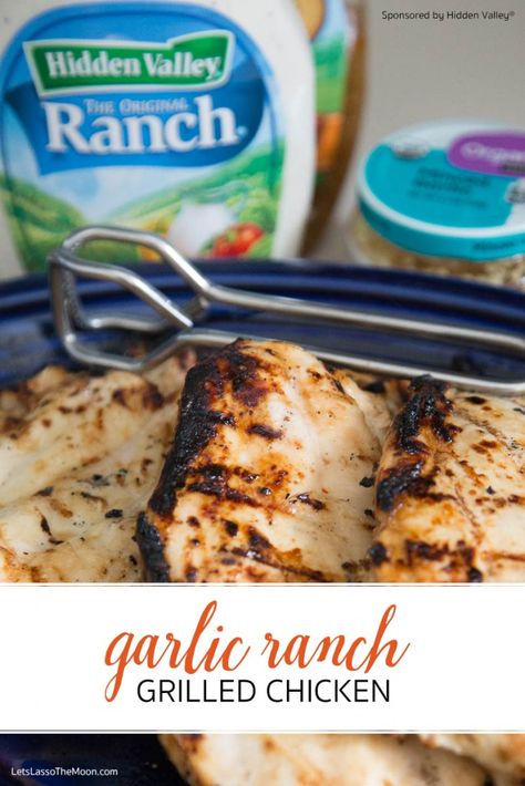 Easy Chicken Breast Marinade, Hidden Valley Ranch Chicken, Chicken Breast Marinade, Garlic Ranch, Best Chicken Marinade, Grilled Chicken Recipe, Chicken Cooking, Hidden Valley Ranch, Easy Chicken Breast