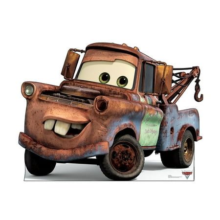 Mater (Disney/Pixar Cars 3) Size: 45" x 60".  Color: Multicolor. Cars 2 Movie, Cars Disney Pixar, Mater Cars, Truck Graphics, Cardboard Standup, Tow Mater, Disney Cars Birthday, Cars Birthday Party Disney, Cardboard Cutouts