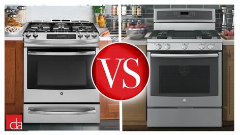 Slide-In vs Freestanding Range - Which Stove is Best For Your Kitchen Stove Covers, Freestanding Oven, Full Kitchen Remodel, Freestanding Range, Custom Backsplash, Stove Backsplash, Slide In Range, Freestanding Stove, New Stove