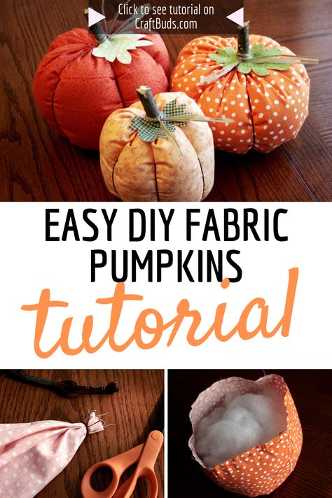 Diy Fabric Pumpkins, Diy Pumpkins Crafts, Diy Pumpkins, Fall Sewing Projects, Fall Pumpkin Crafts, Fall Sewing, Easy Fall Crafts, Fall Thanksgiving Decor, Fall Halloween Crafts