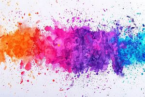 Bright colorful watercolor splash splatter stain brush stroke on white background, Modern vibrant aquarelle spot Colorful Watercolor, Watercolor Splash, Brush Strokes, White Background, Stain, White, Color