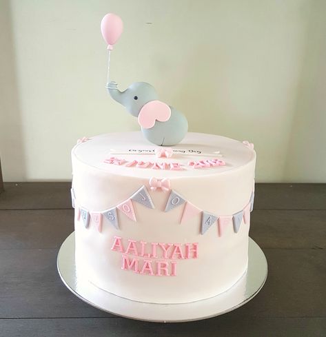 Elephant Cake, Elephant Cakes, Animal Cakes, Grey Elephant, Pink And Gray, Girl Cakes, Birthday Cakes, Cake Ideas, Pink Grey