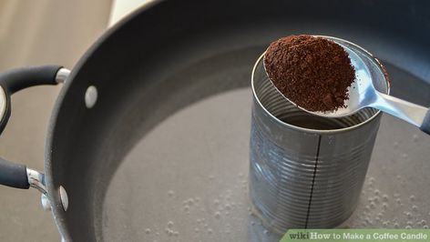 How To Make Fancy Candles, Diy Coffee Scented Candle, Coffee Grounds Candle, Homemade Coffee Candles, Diy Coffee Candle, Candle Repurpose, The Smell Of Coffee, Candle Making Fragrance, Coffee Scented Candles