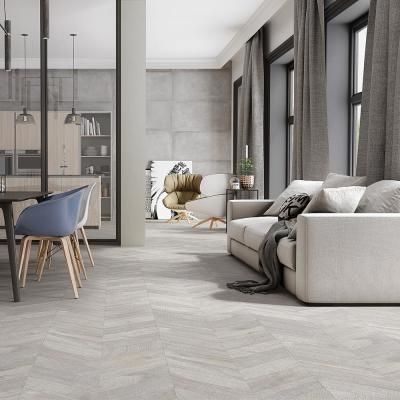 Montgomery Chevron Gray 24 in. x 48 in. Matte Porcelain Floor and Wall Tile (15.49 sq. ft./Case) Azulejos Tiles, Gray Porcelain Tile, Grey Floor, Cleaning Tile Floors, Matte Porcelain Tile, Matte Tile, Ivy Hill Tile, Wood Look Tile, Commercial Flooring