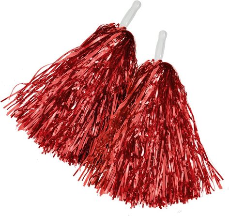 Amazon.com : BBTO 1 Pair Cheerleading Poms Plastic Cheerleading Pom Poms for Football Basketball Cheers (Red) : Sports & Outdoors Cheerleading Pom Pom, Cheer Costumes, Cheerleading Pom Poms, Youth Cheer, Cheer Pom Poms, Red Pom Poms, Basketball Cheers, Cheerleading Squad, Cheerleader Costume