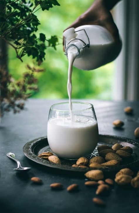 Homemade Almond Milk that lasts longer! - Love is in my Tummy Milk Photography, Cake Pizza, Make Almond Milk, Oh She Glows, Hazelnut Milk, Pizza Sandwich, Homemade Almond Milk, Vitamix Recipes, Ayurvedic Remedies