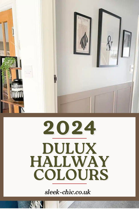 In this article, we take a look at the best Dulux hallway colours, and how you too can create a welcoming hallway that suits your design style, and aesthetically looks great too. How To Decor A Hallway, Off White Hallway Paint, Dark Colour Hallway Ideas, No Light Hallway Ideas, Hallway Colours Dulux Paint, Dulux Colour Combinations, Hall Paint Colour Ideas, Entrance Hall Color Ideas, Light Coloured Hallway