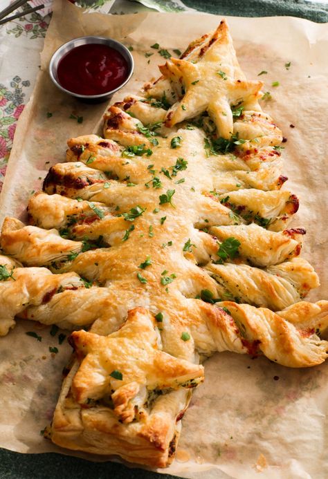 Cheese Puff Pastry Christmas Tree | Sims Home Kitchen Puff Pastry Christmas Tree, Ham Cheese Puff Pastry, Pastry Christmas Tree, Puff Pastry Christmas, Sims Home, Pastry Christmas, Puff Pastry Recipes Savory, Savory Puff Pastry, Butter Puff Pastry