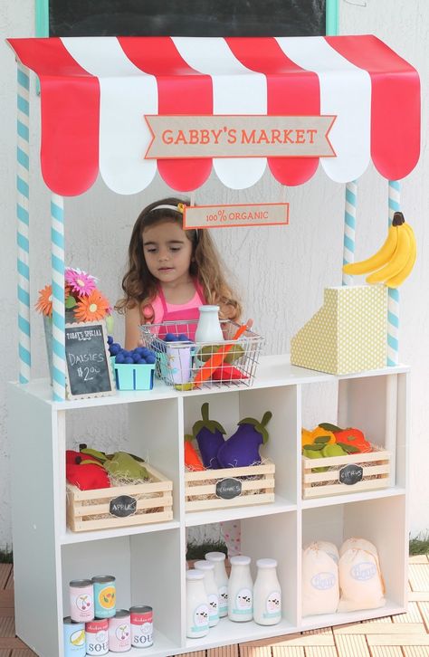 25 Pretend Play Ideas Toy Market, Play Market, Kids Pretend Play, Aktivitas Montessori, Play Spaces, Play Centre, Toy Rooms, Dramatic Play, Play Kitchen