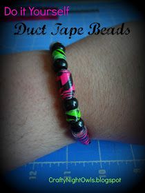 Duct Tape Jewelry, Duct Tape Bracelets, Duck Tape Projects, Duct Tape Projects, Duct Tape Crafts, Kid Friendly Crafts, Night Owls, Tape Pattern, Girl Scout Ideas