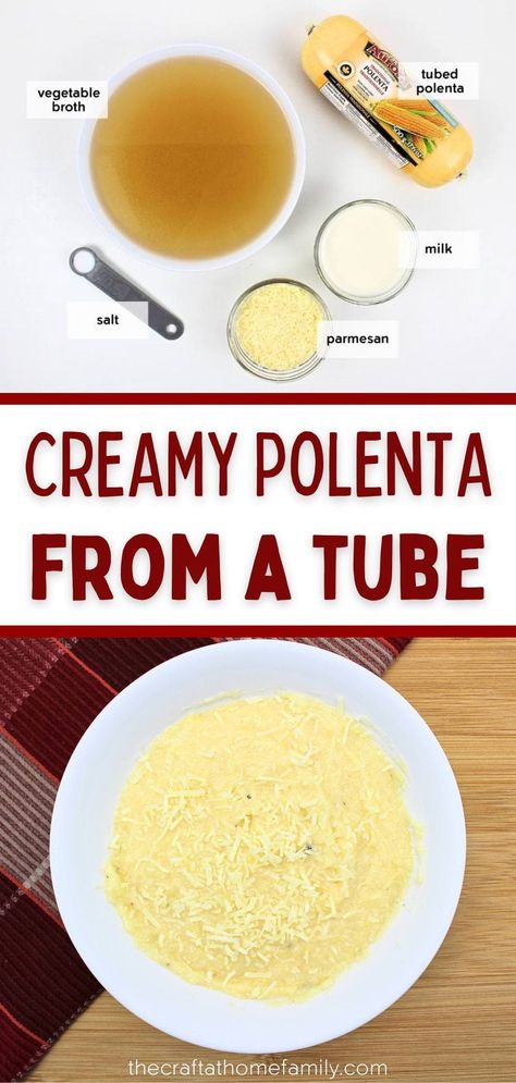 How to Make Creamy Polenta from a Tube Tube Polenta Recipe, Polenta Recipes Healthy, Cheese Polenta, How To Cook Polenta, Polenta Recipes, Creamy Polenta, Happy Cooking, At The Store, Polenta