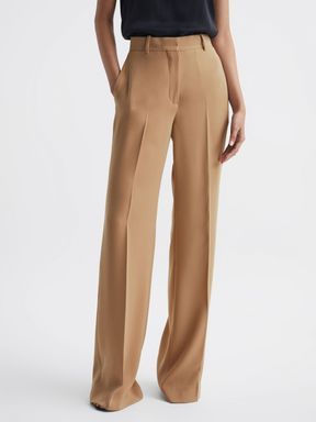 Clothing Women - REISS Beige Slacks, Neutral Trousers, 2024 Clothes, Workwear Capsule Wardrobe, Let Your Hair Down, Suit Trousers, Blazer Mid, Simple Tees, Light Hair