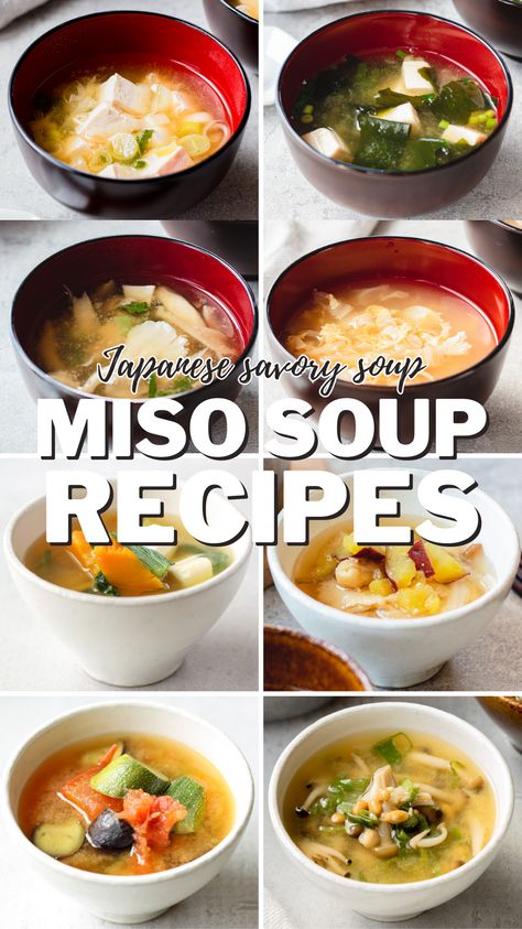 Miso Soup Variations, Miso Soup Japanese, Miso Veggie Soup, Miso Ginger Broth Recipes, Miso Soup Without Tofu, Miso Soup Ideas, Miso Soup Add Ins, Japanese Chicken Soup, Best Miso Soup Recipe