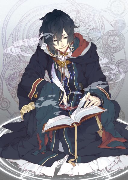 necromancer An Anime, Anime Character, Wizard, A Book, Writing, Reading, Anime, White, Art