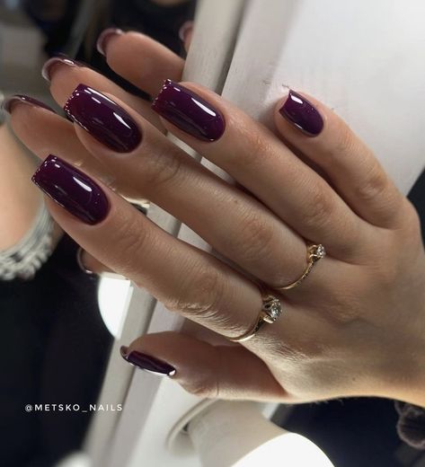 Fall Nude Nails, Plum Nails, Kutek Disney, Wine Nails, November Nails, Plain Nails, October Nails, Smink Inspiration, Makijaż Smokey Eye