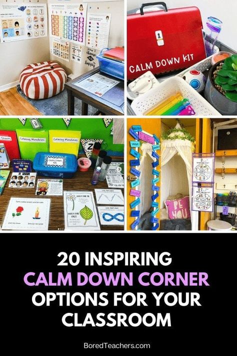 20 Inspiring Calm Down Corner Options for Your Classroom Feeling Corner, Peace Corner, Sensory Classroom, Calm Down Kit, Calming Room, Calm Classroom, Calm Corner, Space Classroom, Calming Corner