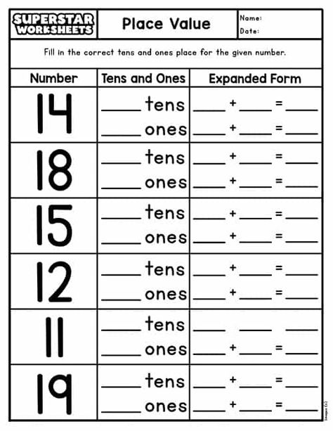 Place Value Decimals, 3rd Grade Place Value, Summer School Math, Superstar Worksheets, Worksheets For Class 1, Place Value Activities, Place Value Worksheets, First Grade Math Worksheets, Homeschool Lessons